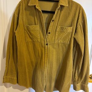 Mustard Corduroy Buttoned Shirt